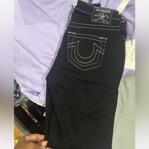 True Religion Women's Black Denim Jeans